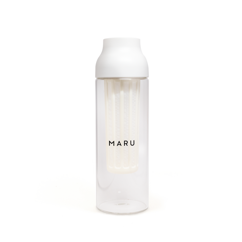 kinto, japan, cold brew, capsule, carafe, glass, stainless steel, coffee, coffee beans, whole beans, coffee shop, cafe, home barista, iced coffee, white, maru coffee, maru, maru logo, filter, sustainable